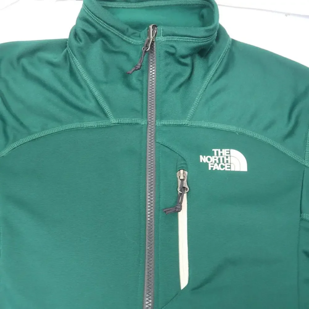The North Face Soft Shell Dark Green Zip Front Jacket Mens Small